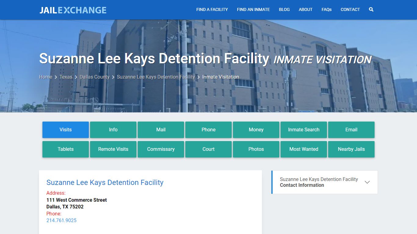 Inmate Visitation - Suzanne Lee Kays Detention Facility, TX - Jail Exchange